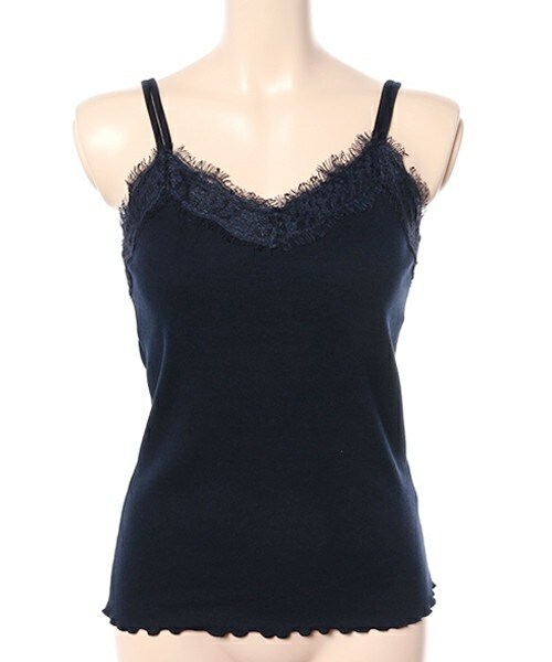 archives（アルシーヴ）の「胸レースキャミソール（キャミソール・レディース・オフホワイト/ブラック/グレー/ネイビー/イエロー・MEDIUM）」の4枚目の写真