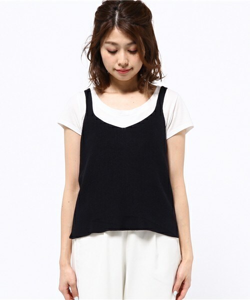 archives（アルシーヴ）の「片畦ビスチェ（ニット/セーター・レディース・グレー/グリーン/ネイビー/ピンク・MEDIUM）」の5枚目の写真