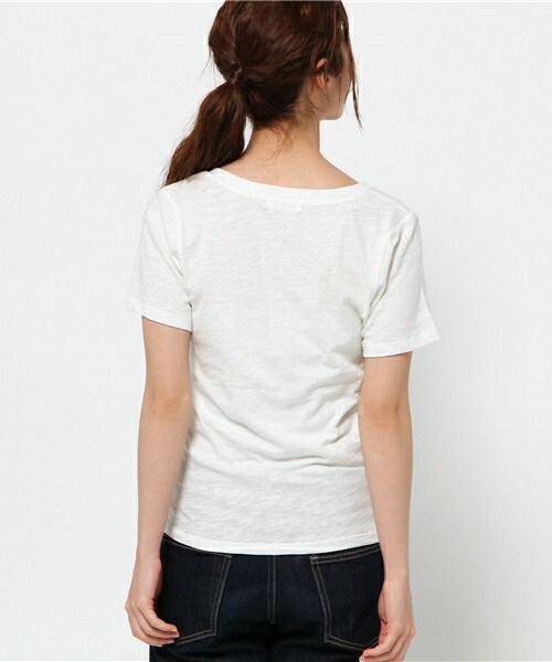 archives（アルシーヴ）の「ポケ付Vプルオーバー（Tシャツ/カットソー・レディース・オフホワイト/ブラック/グレー/ベージュ/カーキ/レッド・MEDIUM）」の9枚目の写真