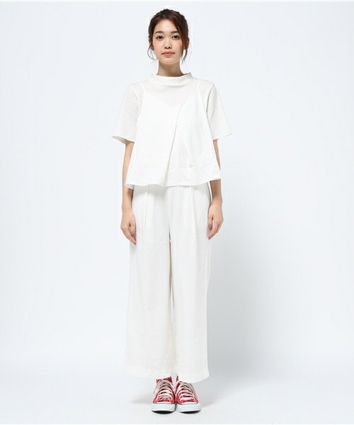 archives（アルシーヴ）の「キャミ＋ワイドパンツセットアップ（つなぎ/オールインワン・レディース・アイボリー/ブラック/ネイビー/オレンジ・MEDIUM）」の5枚目の写真