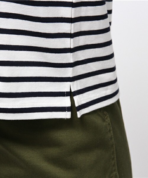 archives（アルシーヴ）の「度詰め天竺Tシャツ（Tシャツ/カットソー・レディース・オフホワイト/ブラック/カーキ/ネイビー/オレンジ・MEDIUM）」の11枚目の写真