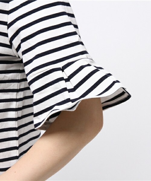 archives（アルシーヴ）の「度詰め天竺Tシャツ（Tシャツ/カットソー・レディース・オフホワイト/ブラック/カーキ/ネイビー/オレンジ・MEDIUM）」の10枚目の写真