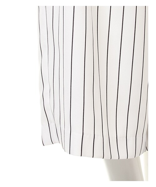 INGNI（イング）の「JZノースリTOPS＋ガウチョパンツ／SET（トップス・レディース・ｵﾌﾎﾜｲﾄ/ｵﾌﾎﾜｲﾄ/ｽﾄﾗｲﾌﾟ/ﾋﾟﾝｸﾍﾞｰｼﾞｭ/ｺﾝ/ｽﾄﾗｲﾌﾟ/ｷｬﾒﾙ/ﾗｲﾄﾌﾞﾗｳﾝ/ﾚｰｽ/ｸﾛ・M）」の6枚目の写真