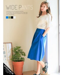 KORMARCH | ロールアップヘムワイドパンツ(その他パンツ)