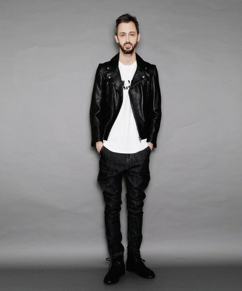 DETAILS（ディテールズ）の「DETAILS/ラムレザー W ライダース  