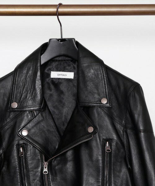DETAILS（ディテールズ）の「DETAILS/ラムレザー W ライダース  