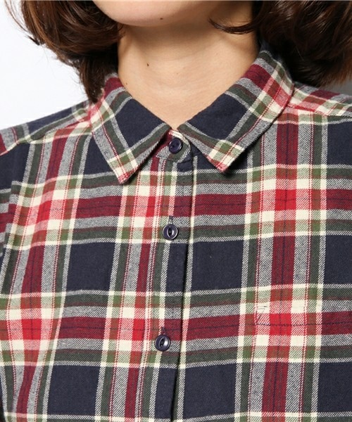 archives（アルシーヴ）の「チェックシャツ（シャツ/ブラウス・レディース・ネイビー/ピンク・MEDIUM）」の6枚目の写真