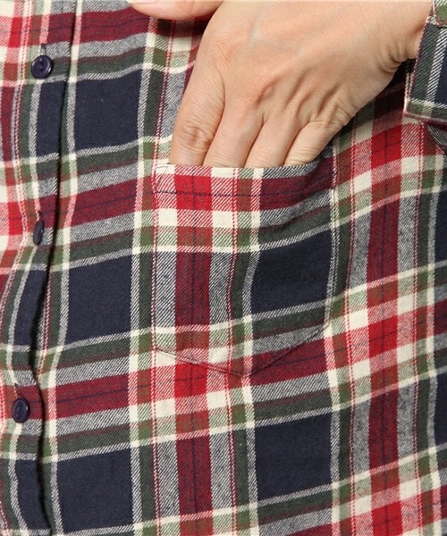 archives（アルシーヴ）の「チェックシャツ（シャツ/ブラウス・レディース・ネイビー/ピンク・MEDIUM）」の8枚目の写真