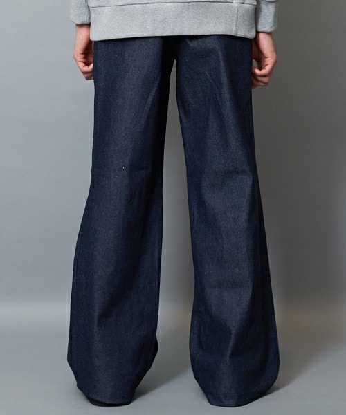 JOHN LAWRENCE SULLIVAN ダークブルー デニム ワイドパンツ JOHN