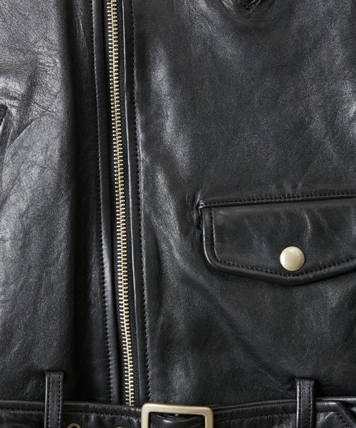 beautiful people（ビューティフルピープル）の「beautiful people ヴィンテージレザーライダースジャケット（ライダースジャケット・メンズ・ブラック・170/180）」の19枚目の写真