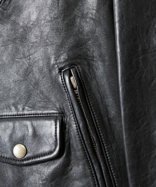 beautiful people（ビューティフルピープル）の「beautiful people ヴィンテージレザーライダースジャケット（ライダースジャケット・メンズ・ブラック・170/180）」の18枚目の写真