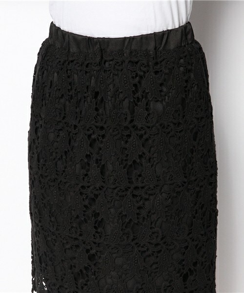 archives（アルシーヴ）の「レース地スカート（スカート・レディース・オフホワイト/ブラック・MEDIUM）」の5枚目の写真
