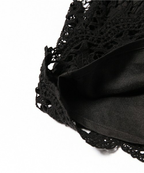 archives（アルシーヴ）の「レース地スカート（スカート・レディース・オフホワイト/ブラック・MEDIUM）」の7枚目の写真