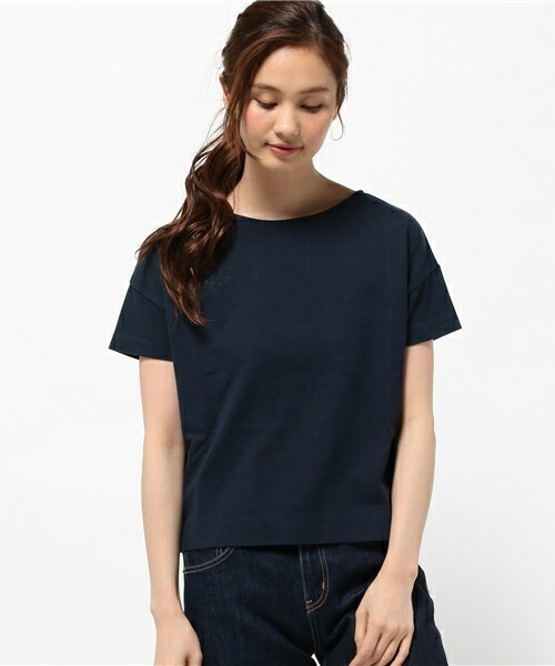 FREDY&GLOSTER(フレディアンドグロスター)の「21/2 度詰天竺半袖プルオーバーカットソー(Tシャツ/カットソー・レディース・ホワイト系その他/ネイビー/ブルー系その他・36/38)」の12枚目の写真