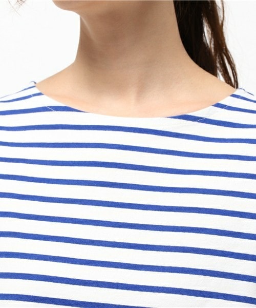 FREDY&GLOSTER(フレディアンドグロスター)の「21/2 度詰天竺半袖プルオーバーカットソー(Tシャツ/カットソー・レディース・ホワイト系その他/ネイビー/ブルー系その他・36/38)」の7枚目の写真