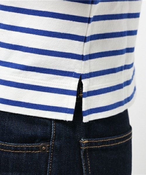 FREDY&GLOSTER(フレディアンドグロスター)の「21/2 度詰天竺半袖プルオーバーカットソー(Tシャツ/カットソー・レディース・ホワイト系その他/ネイビー/ブルー系その他・36/38)」の9枚目の写真