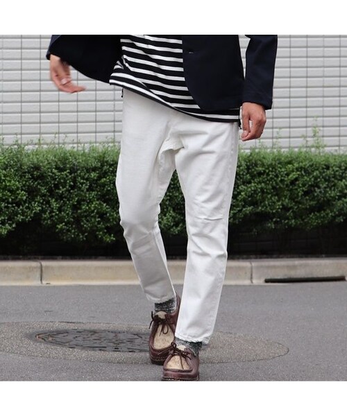Audience（オーディエンス）の「[AUD3350] Upscape Audience 赤耳ホワイトデニムロークロッチアンクルパンツ（デニムパンツ・メンズ・その他）」の2枚目の写真