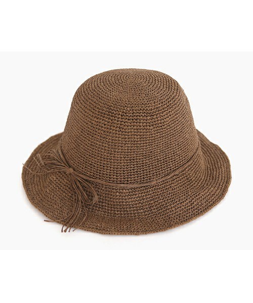 DHOLIC（ディーホリック）の「リボンストラップペーパーヤーハット（ハット・レディース・ココアグレー/ブラウン/カーキ/ネイビー/ライトベージュ/ピンク・FREE）」の3枚目の写真