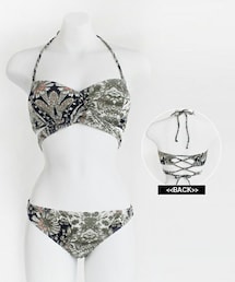 DHOLIC | エスニックバックレースアップツイストビキニ(水着)