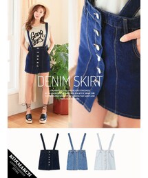 KORMARCH | 前ボタンデニムスカート(デニムスカート)