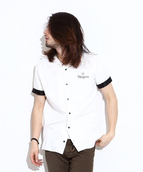 VIRGOwearworks（ヴァルゴウェアワークス）の「PONY BOY SHIRTS ボーリングシャツ（トップス・メンズ・WHITE/NAVY/BLACK・2/3/4）」の2枚目の写真