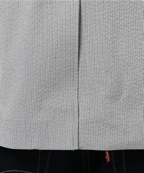 MEN'S BIGI（メンズビギ）の「サマージャケット/シアサッカー（テーラードジャケット・メンズ・ライトグレー/ネイビー・SS/S/M/L）」の9枚目の写真