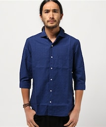 MEN'S BIGI | ミニペイズリー柄シャツ/7分袖(シャツ/ブラウス)