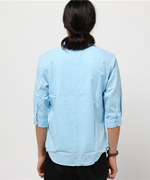 MEN'S BIGI（メンズビギ）の「ミニペイズリー柄シャツ/7分袖（シャツ/ブラウス・メンズ・ライトグレー/サックスブルー/ダークブルー・SMALL/MEDIUM/LARGE）」の5枚目の写真