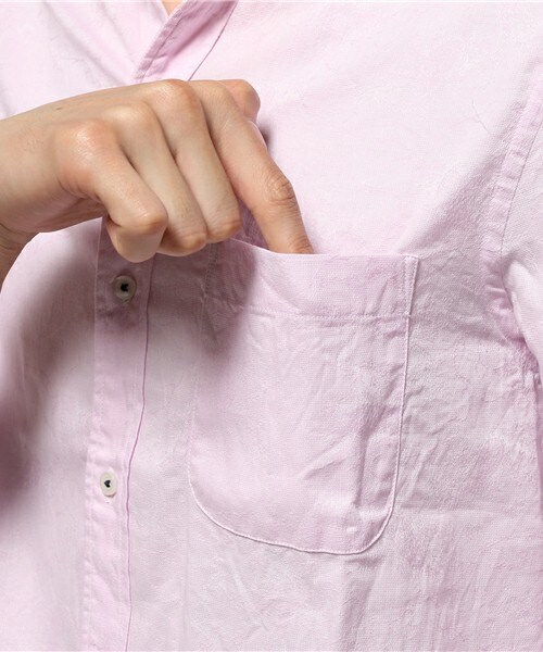 MEN'S BIGI(メンズビギ)の「7分袖シャツ(ペイズリー柄)/JAPAN MADE(日本製)(シャツ/ブラウス・メンズ・ホワイト/ブルー/ピンク・S/M/L)」の7枚目の写真