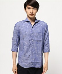 MEN'S BIGI | 7分袖シャツ(ペイズリー柄)/JAPAN MADE(日本製)(シャツ/ブラウス)