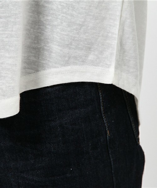 INTERPLANET WINGS（インタープラネットウィング）の「かぎ針コクーンカットソー（Tシャツ/カットソー・レディース・オフホワイト/ブラック/カーキ/オレンジ・FREE）」の11枚目の写真