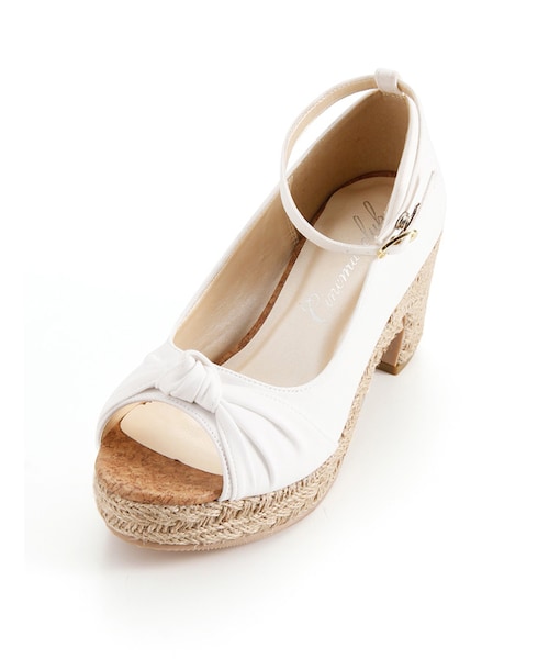 Honeys（ハニーズ）の「リボン結び前開きパンプス（パンプス・レディース・オフ/クロ/コン/ブルー・Ｍ/Ｌ/ＬＬ）」の2枚目の写真