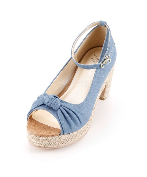 Honeys（ハニーズ）の「リボン結び前開きパンプス（パンプス・レディース・オフ/クロ/コン/ブルー・Ｍ/Ｌ/ＬＬ）」の4枚目の写真