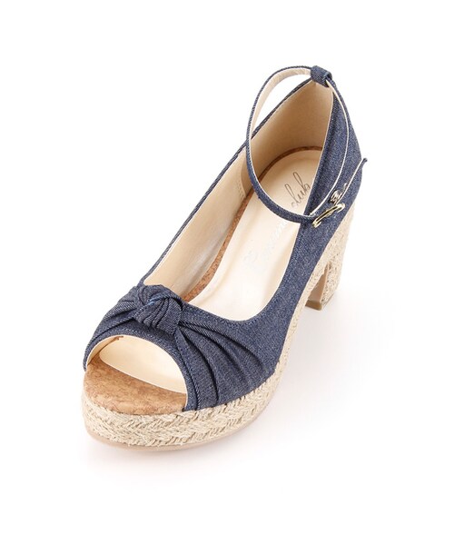 Honeys（ハニーズ）の「リボン結び前開きパンプス（パンプス・レディース・オフ/クロ/コン/ブルー・Ｍ/Ｌ/ＬＬ）」の3枚目の写真