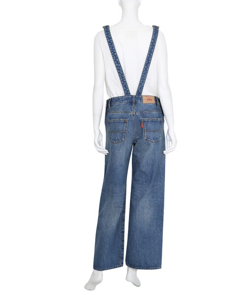 Ungrid（アングリッド）の「ワイドデニムサロペット（オールインワン・サロペット・レディース・ブルー・S/M）」の4枚目の写真