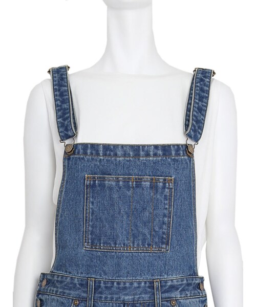 Ungrid（アングリッド）の「ワイドデニムサロペット（オールインワン・サロペット・レディース・ブルー・S/M）」の5枚目の写真