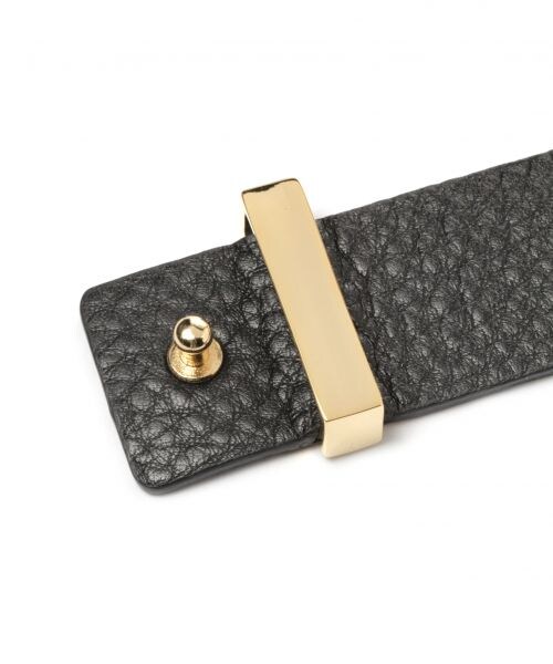 HARE（ハレ）の「レザーメタルコンビバングル（アクセサリー・ブラック/ブラウン・FREE）」の5枚目の写真