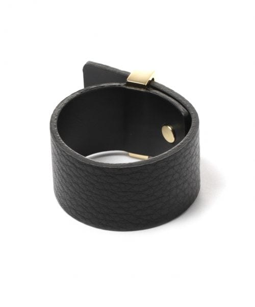 HARE（ハレ）の「レザーメタルコンビバングル（アクセサリー・ブラック/ブラウン・FREE）」の3枚目の写真