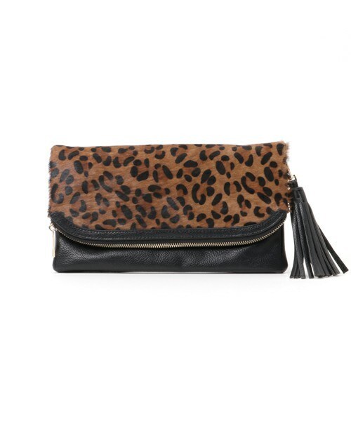 Bou Jeloud（ブージュルード）の「ハラコクラッチバッグ（クラッチバッグ・レディース・ブラック/ベージュ/A・ONE SIZE）」の3枚目の写真