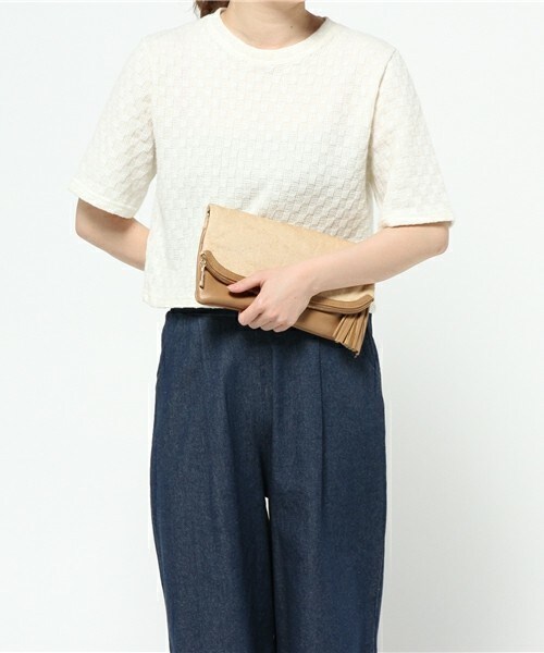 Bou Jeloud（ブージュルード）の「ハラコクラッチバッグ（クラッチバッグ・レディース・ブラック/ベージュ/A・ONE SIZE）」の14枚目の写真