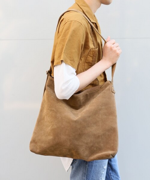 RAGEBLUE（レイジブルー）の「フェイクレザーコンビイージーバッグ（バッグ・ブラック/ブラウン・ONE SIZE）」の2枚目の写真