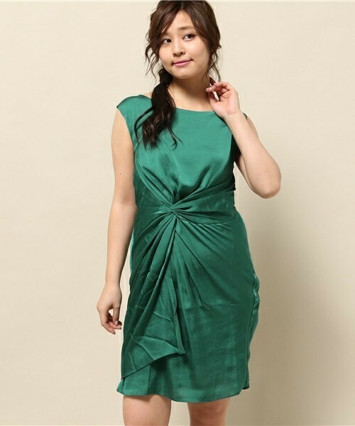 Bou Jeloud ブージュルード の アシンメトリードレープワンピース 結婚式 ワンピース ドレス Wear