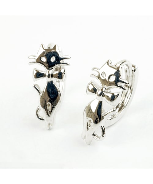 ノーブランド ピアス 両耳 no brand（ノーブランド）の「両耳用（2個セット） ねこモチーフ