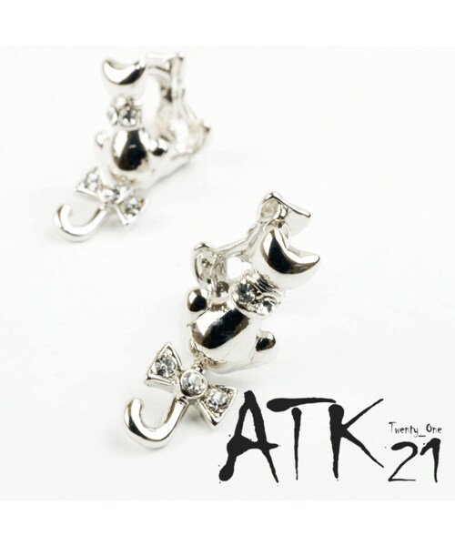 no brand（ノーブランド）の「両耳用（2個セット） ねこモチーフ