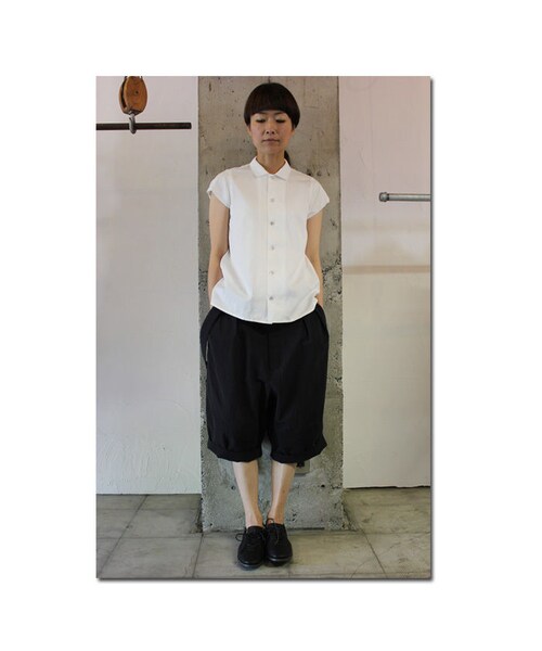 ススリ susuri *ドッグヤードワイドパンツ*Mコットンリネン綿麻