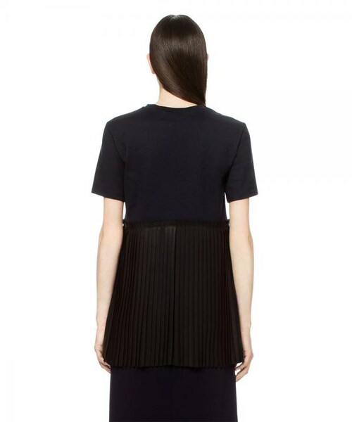 CLANE クラネ SIDE PLEATS T-SHIRT ネイビー CLANE（クラネ）の「SIDE PLEATS T-SHIRT ネイビー（）」 - WEAR