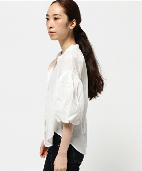 actuel（アクチュエル）の「ボリュームSLブラウス（シャツ/ブラウス・レディース・オフホワイト/モカ/ボルドー・FREE）」の5枚目の写真