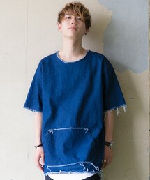 CASPER JOHN AIVER | CASPER JOHN AIVER  裾ダメージデニムプルオーバーシャツ(シャツ/ブラウス)