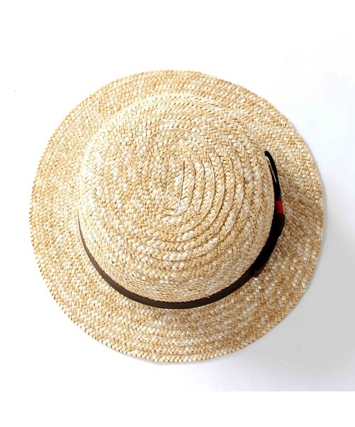 BOOFOOWOO（ブーフーウー）の「【Grin Buddy】リボン付きカンカンハット（その他・キッズ・ベージュ/ブラウン・54cm）」の6枚目の写真