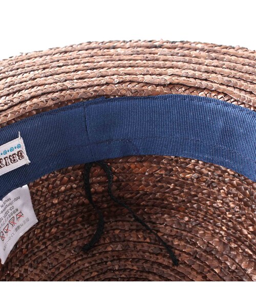 BOOFOOWOO（ブーフーウー）の「【Grin Buddy】リボン付きカンカンハット（その他・キッズ・ベージュ/ブラウン・54cm）」の4枚目の写真